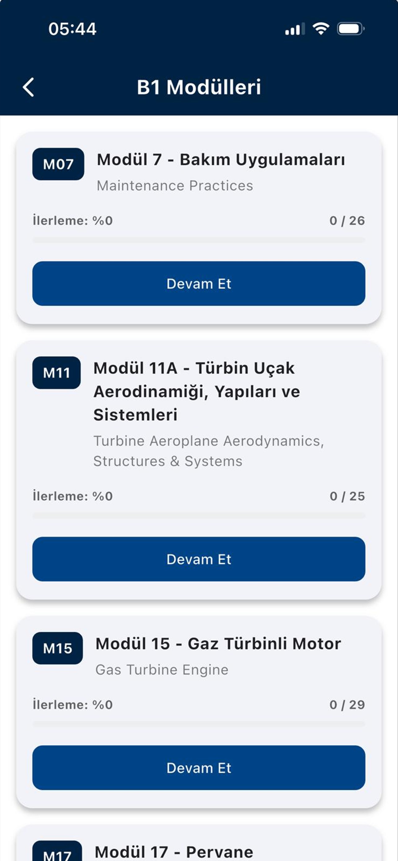 aeromodul sınav simülasyonu - SHGM modül sınavı deneme